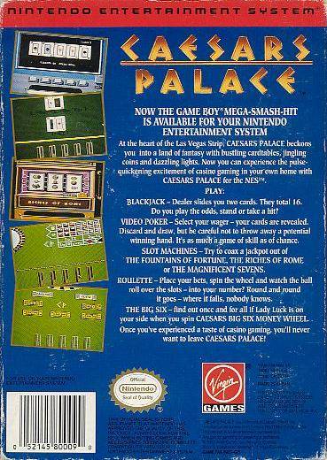 Caesars Palace - (NES) Nintendo Entertainment System [Pre-Owned] Video Games Virgin Games   