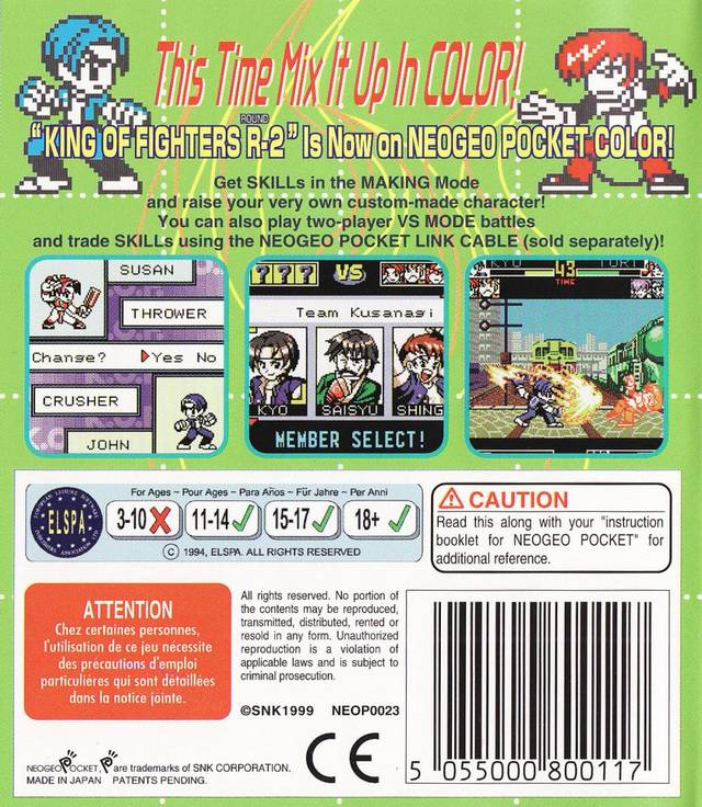 King of Fighters R-2 - SNK NeoGeo Pocket Color (European Import) [Pre-Owned] Video Games SNK   
