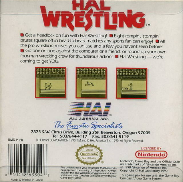 Hal Wrestling - (GB) Game Boy [Pre-Owned] Video Games HAL Labs   