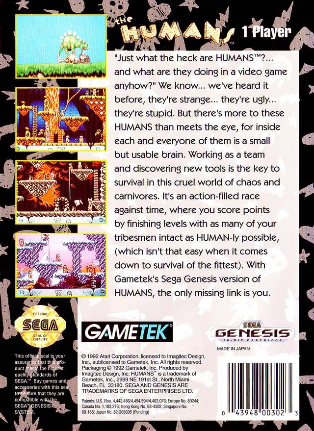 The Humans - (SG) SEGA Genesis [Pre-Owned] Video Games GameTek   