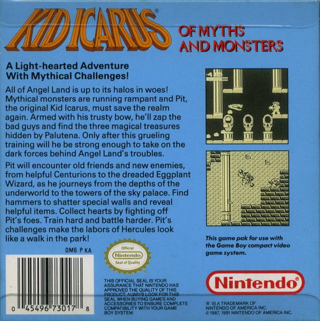 Kid Icarus of Myths and Monsters - (GB) Game Boy [Pre-Owned] Video Games Nintendo   