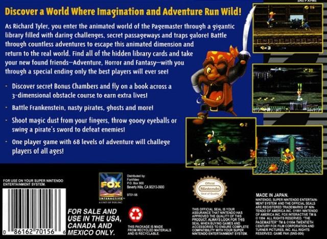 The Pagemaster - (SNES) Super Nintendo [Pre-Owned] Video Games Fox Interactive   