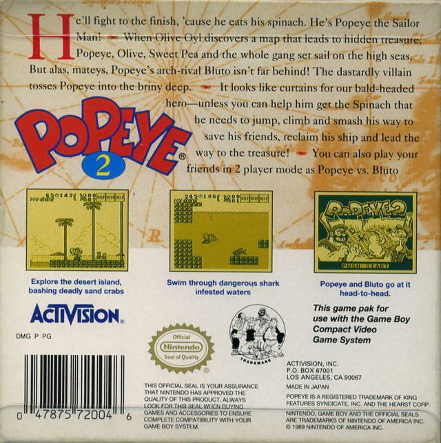 Popeye 2 - (GB) Game Boy [Pre-Owned] | J&L Game