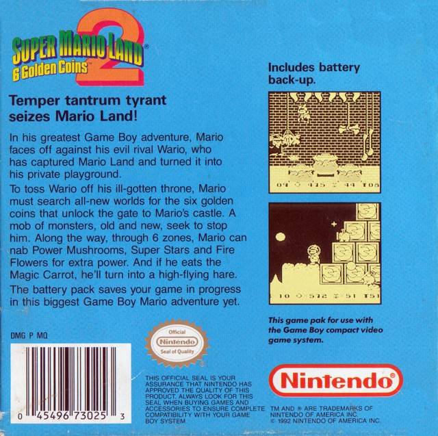 Super Mario Land 2: 6 Golden Coins - (GB) Game Boy [Pre-Owned] Video Games Nintendo   