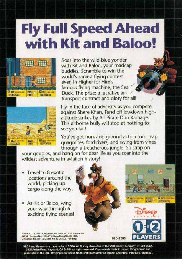 Disney's TaleSpin - SEGA Genesis [Pre-Owned] Video Games Sega   