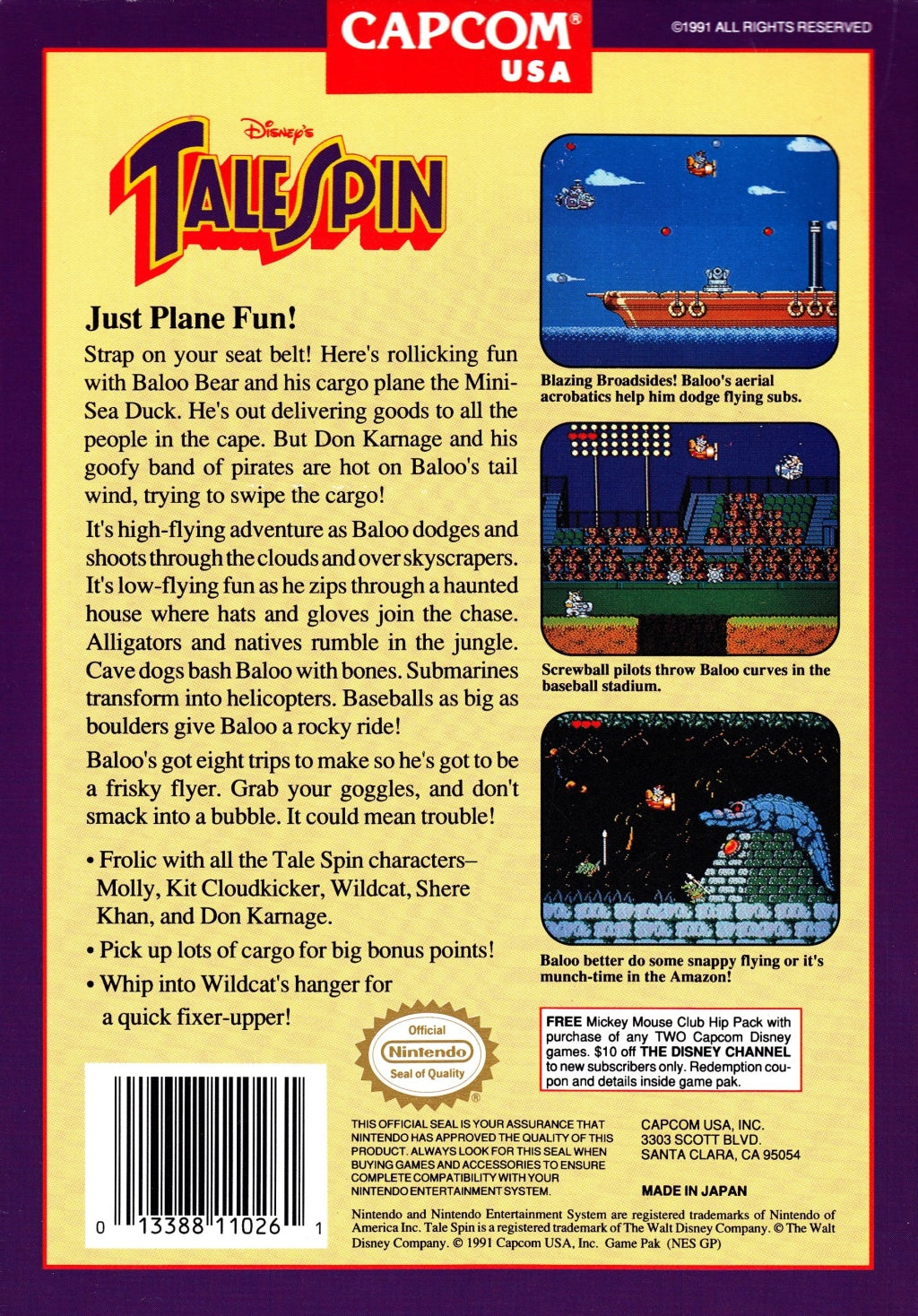 Disney's TaleSpin - (NES) Nintendo Entertainment System [Pre-Owned] Video Games Capcom   