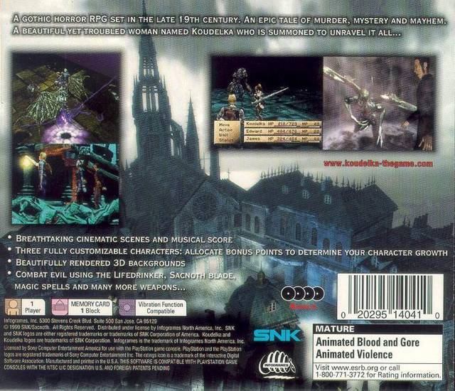 Koudelka - (PS1) PlayStation 1 [Pre-Owned] Video Games SNK   
