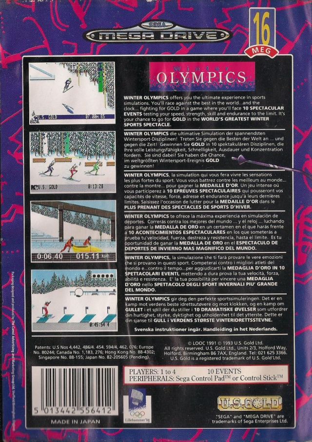 Winter Olympics Lillehammer 94 sur SEGA Master System Winter Olympics Lillehammer 94 sur SEGA Master System