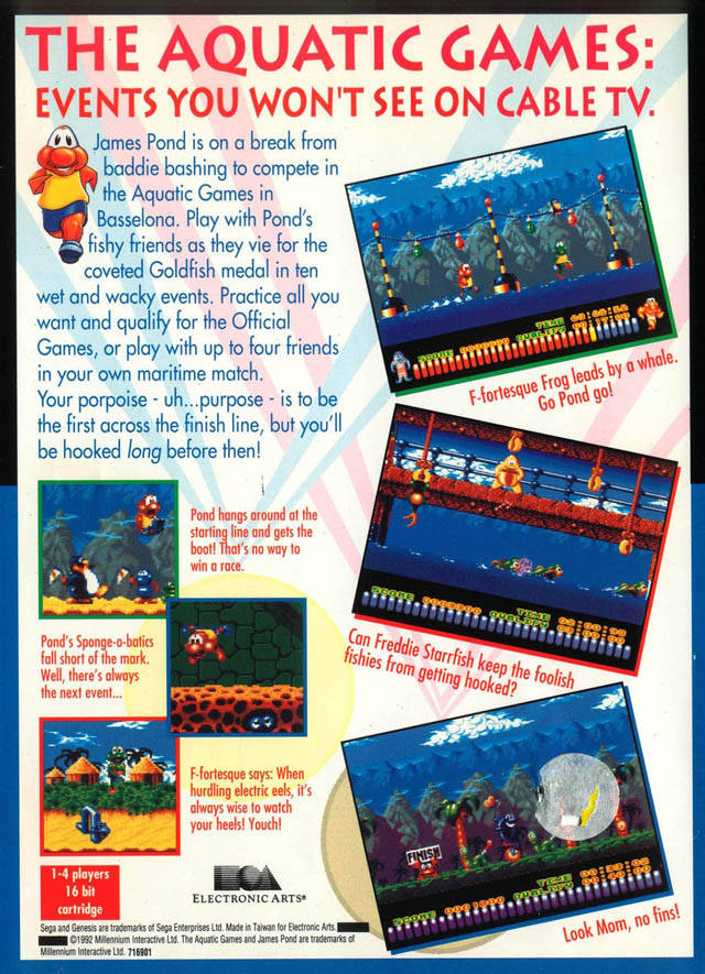 The Aquatic Games starring James Pond and the Aquabats - (SG) SEGA Genesis [Pre-Owned] Video Games Electronic Arts   