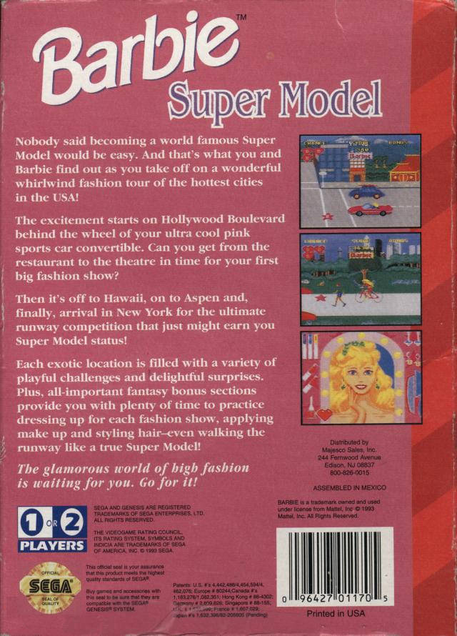 Barbie Super Model - (SG) SEGA Genesis [Pre-Owned] Video Games Hi Tech Expressions   