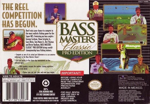 Bass Masters Classic: Pro Edition - (SNES) Super Nintendo [Pre-Owned] Video Games Black Pearl   