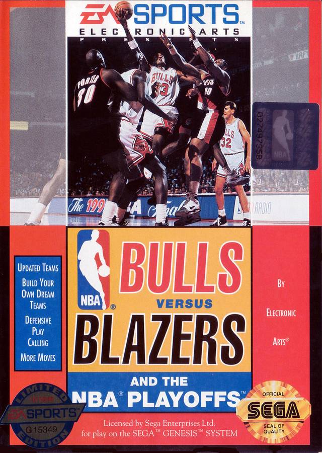 Bulls versus Blazers and the NBA Playoffs - SEGA Genesis [Pre-Owned] Video Games EA Sports   