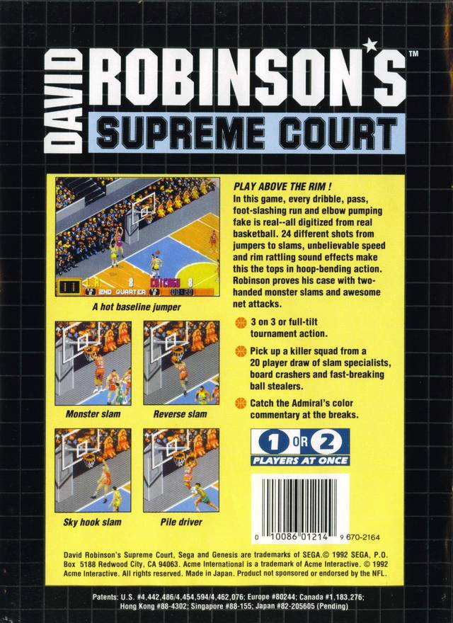 David Robinson's Supreme Court - (SG) SEGA Genesis [Pre-Owned] Video Games Sega   