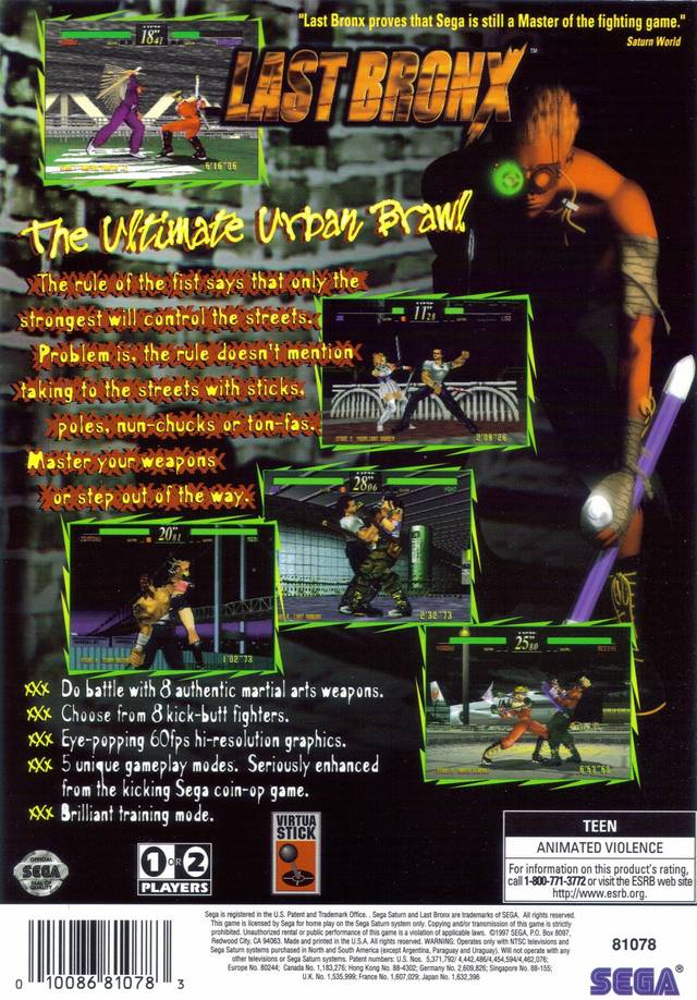 Last Bronx - (SS) SEGA Saturn [Pre-Owned] Video Games Sega   