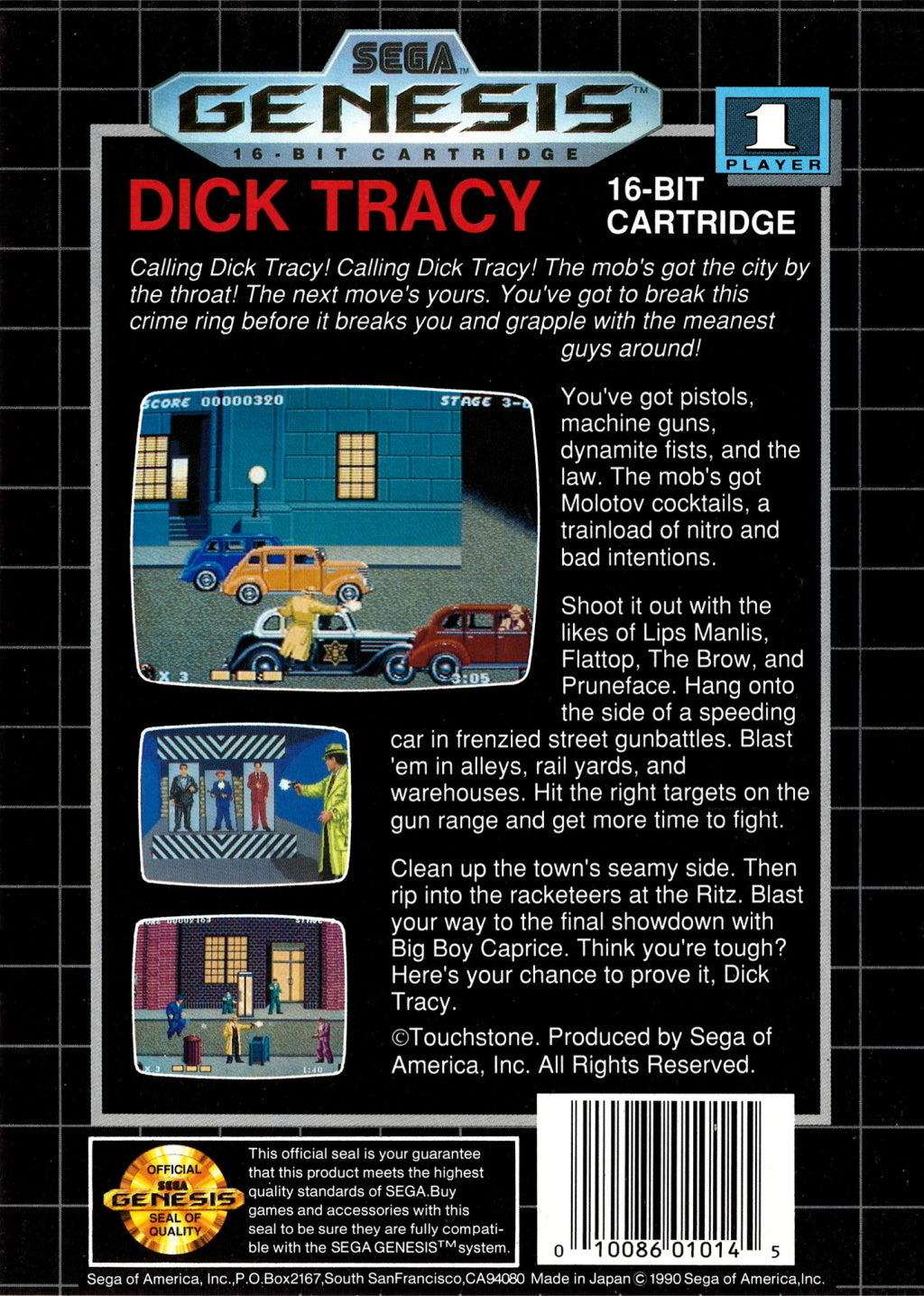 Dick Tracy - SEGA Genesis [Pre-Owned] Video Games Sega   