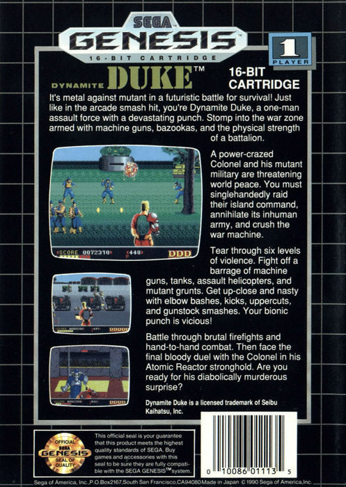 Dynamite Duke - (SG) SEGA Genesis [Pre-Owned] Video Games Sega   