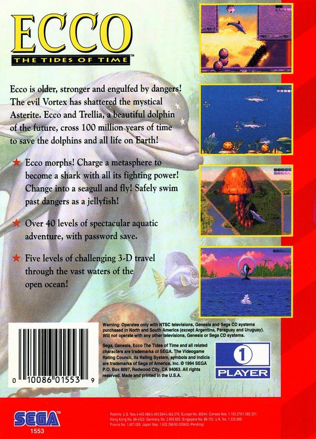 Ecco: The Tides of Time - (SG) SEGA Genesis [Pre-Owned] Video Games Sega   