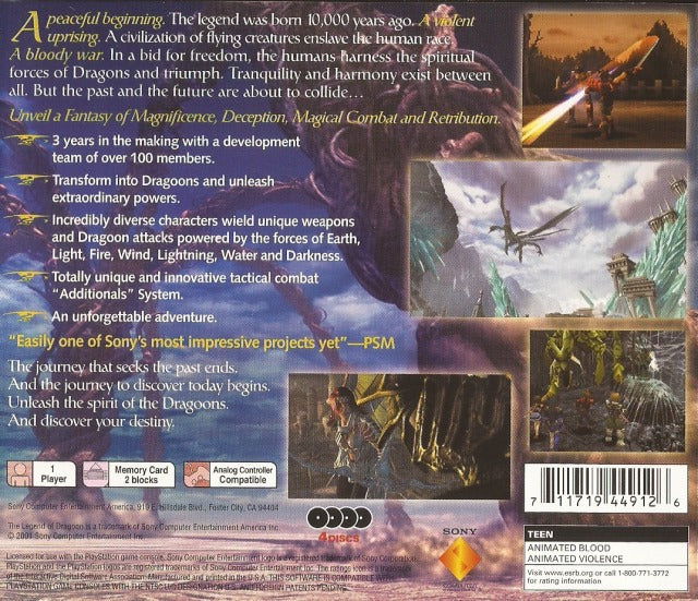 The Legend of Dragoon (Greatest Hits) - (PS1) PlayStation 1 [Pre-Owned] Video Games SCEA   