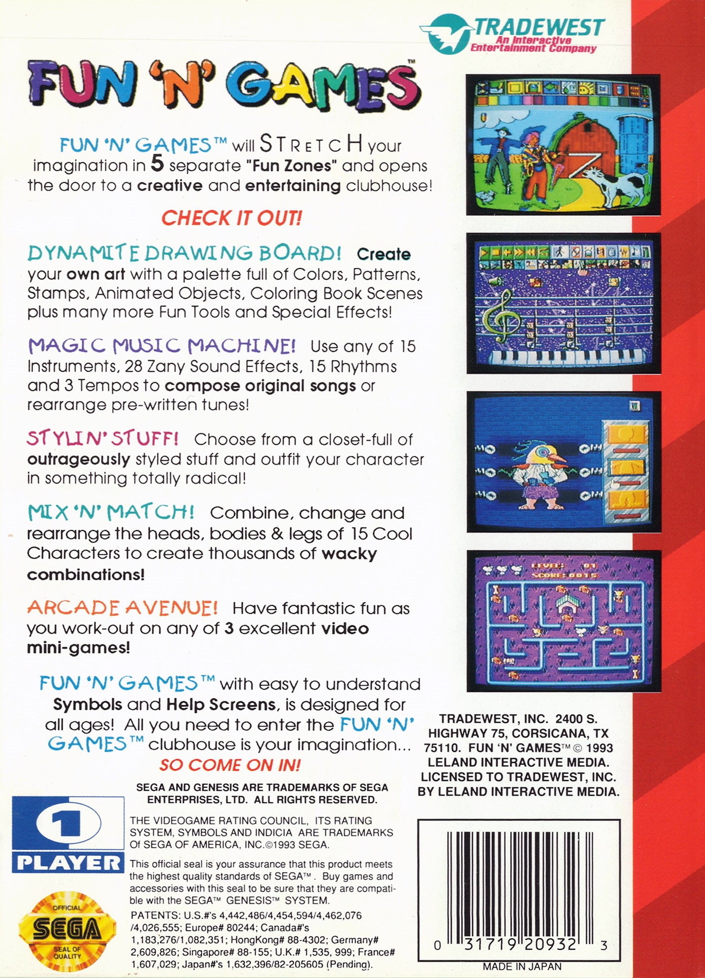 SEGA MEGA DRIVE PAINT GAMES MUSIC STYLE CON MANUALE SEGA MEGA DRIVE PAINT GAMES MUSIC STYLE CON MANUALE