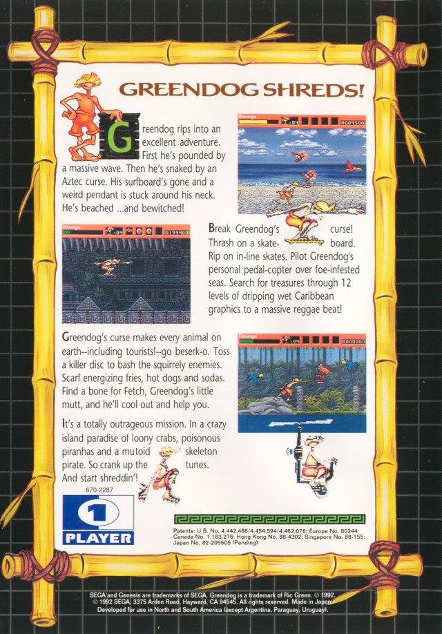 Greendog: The Beached Surfer Dude! - (SG) SEGA Genesis [Pre-Owned] Video Games Sega   