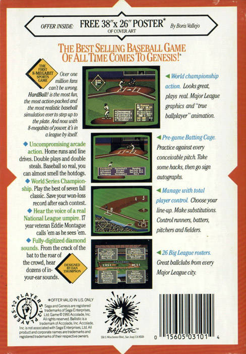 Hardball! - (SG) SEGA Genesis [Pre-Owned] Video Games Ballistic   