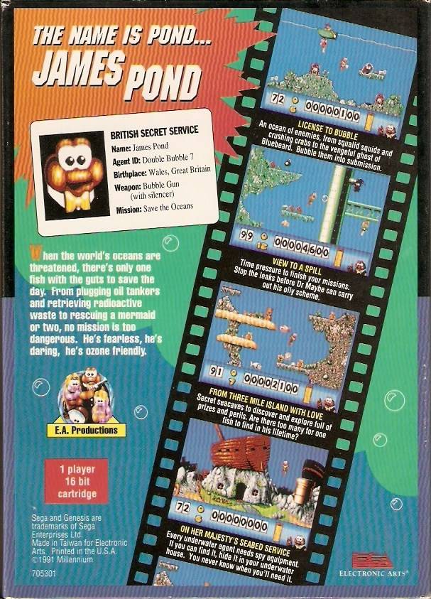 James Pond: Underwater Agent - (SG) SEGA Genesis [Pre-Owned] Video Games Electronic Arts   