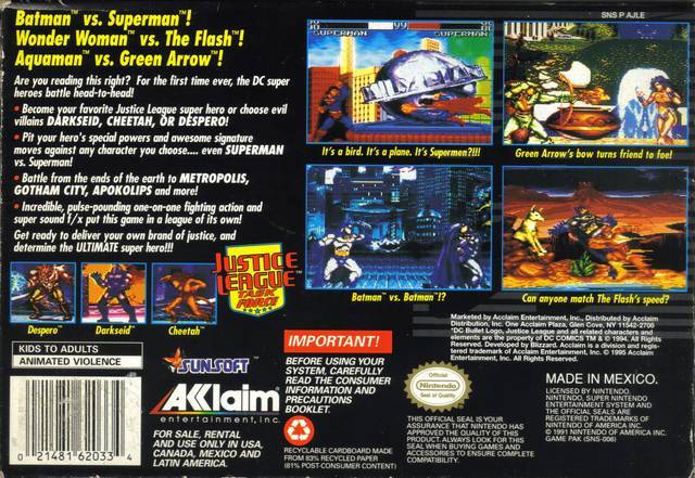 Justice League Task Force - (SNES) Super Nintendo [Pre-Owned] Video Games SunSoft   