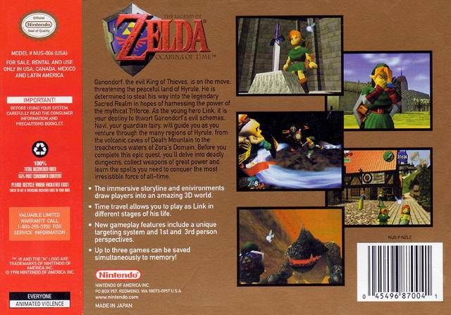 希少✨Nintendo 64 ZELDA OCARINA OF TIME 北米版 Legend of Zelda Ocarina of Time N64 Nintendo 64 Version 1.0 V1.0