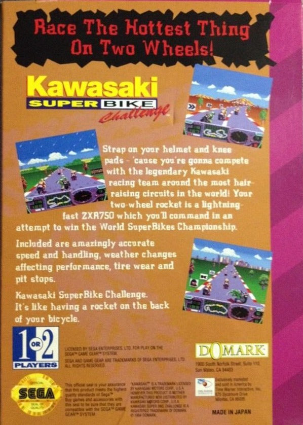 Kawasaki Superbike Challenge - SEGA GameGear [Pre-Owned] Video Games Time Warner Interactive   