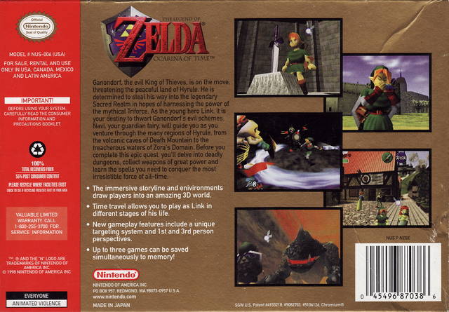 The Legend of Zelda: Ocarina of Time (Collector's Edition) - (N64) Nintendo 64 [Pre-Owned] Video Games Nintendo   