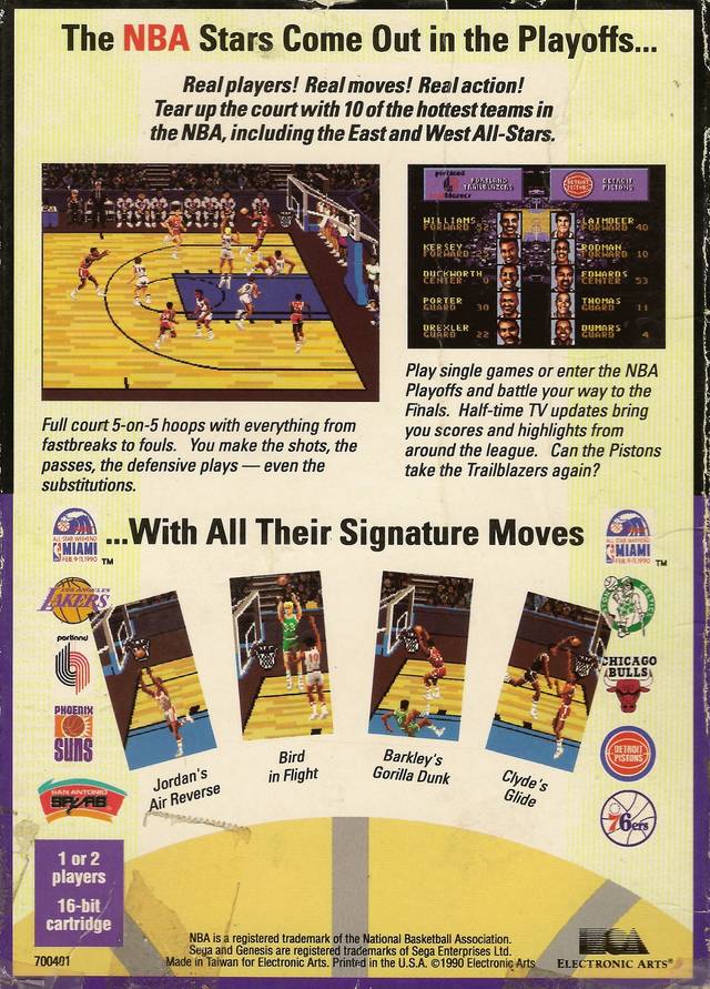 Lakers versus Celtics and the NBA Playoffs - (SG) SEGA Genesis [Pre-Owned] Video Games Electronic Arts   