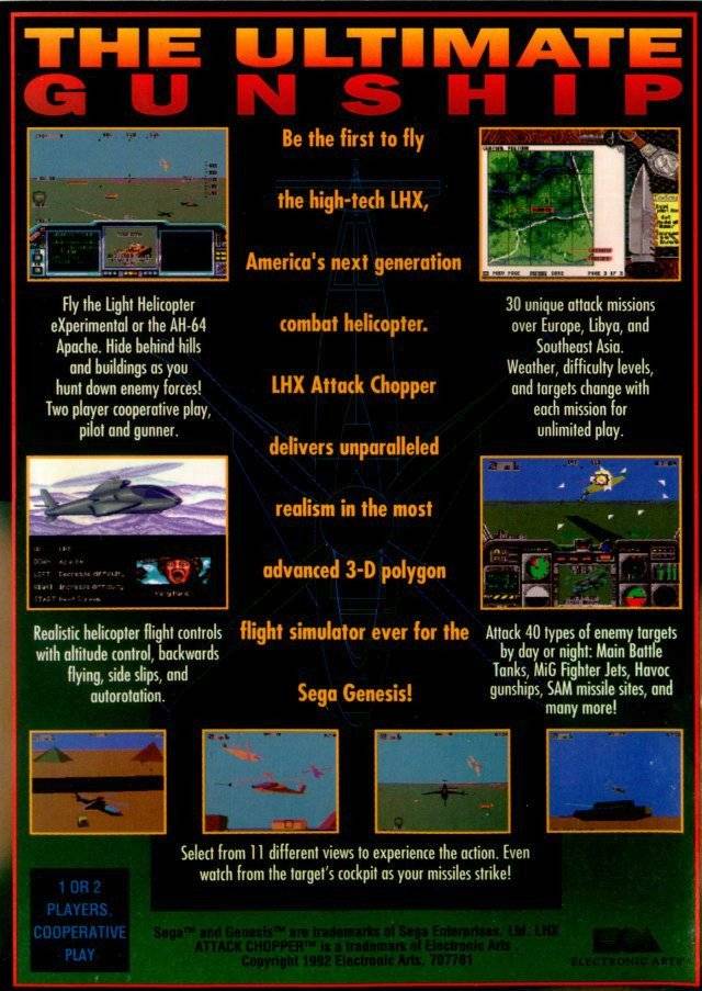 LHX Attack Chopper - (SG) SEGA Genesis [Pre-Owned] | J&L Game