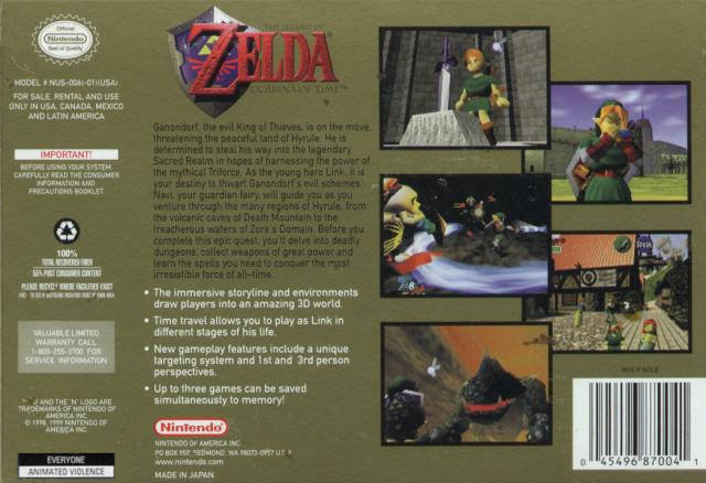 The Legend of Zelda: Ocarina of Time (Player's Choice) - (N64) Nintendo 64 [Pre-Owned] Video Games Nintendo   