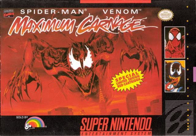 Spider-Man & Venom: Maximum Carnage (Red) - (SNES) Super Nintendo [Pre-Owned] Video Games LJN Ltd.   