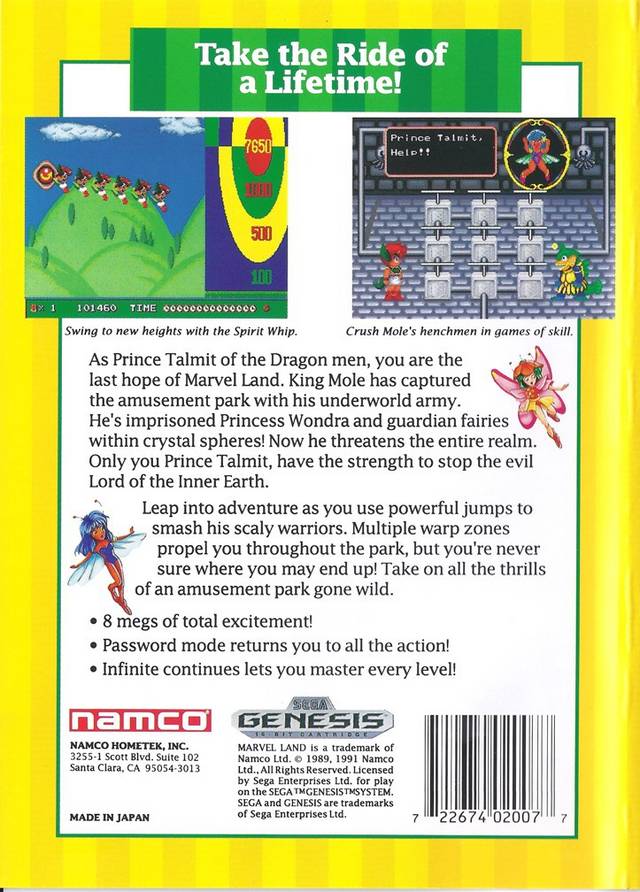Marvel Land - (SG) SEGA Genesis [Pre-Owned] Video Games Namco   
