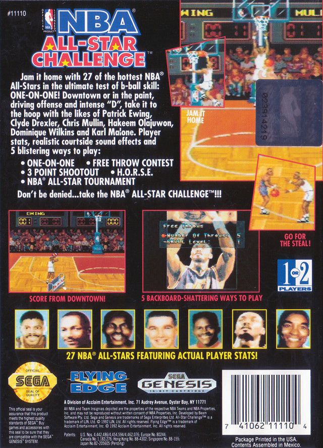 NBA All-Star Challenge - (SG) SEGA Genesis [Pre-Owned] Video Games Flying Edge   