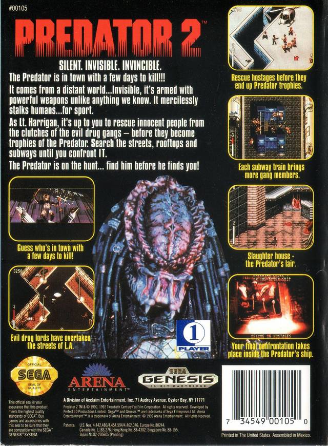Sega Genesis Predator 2