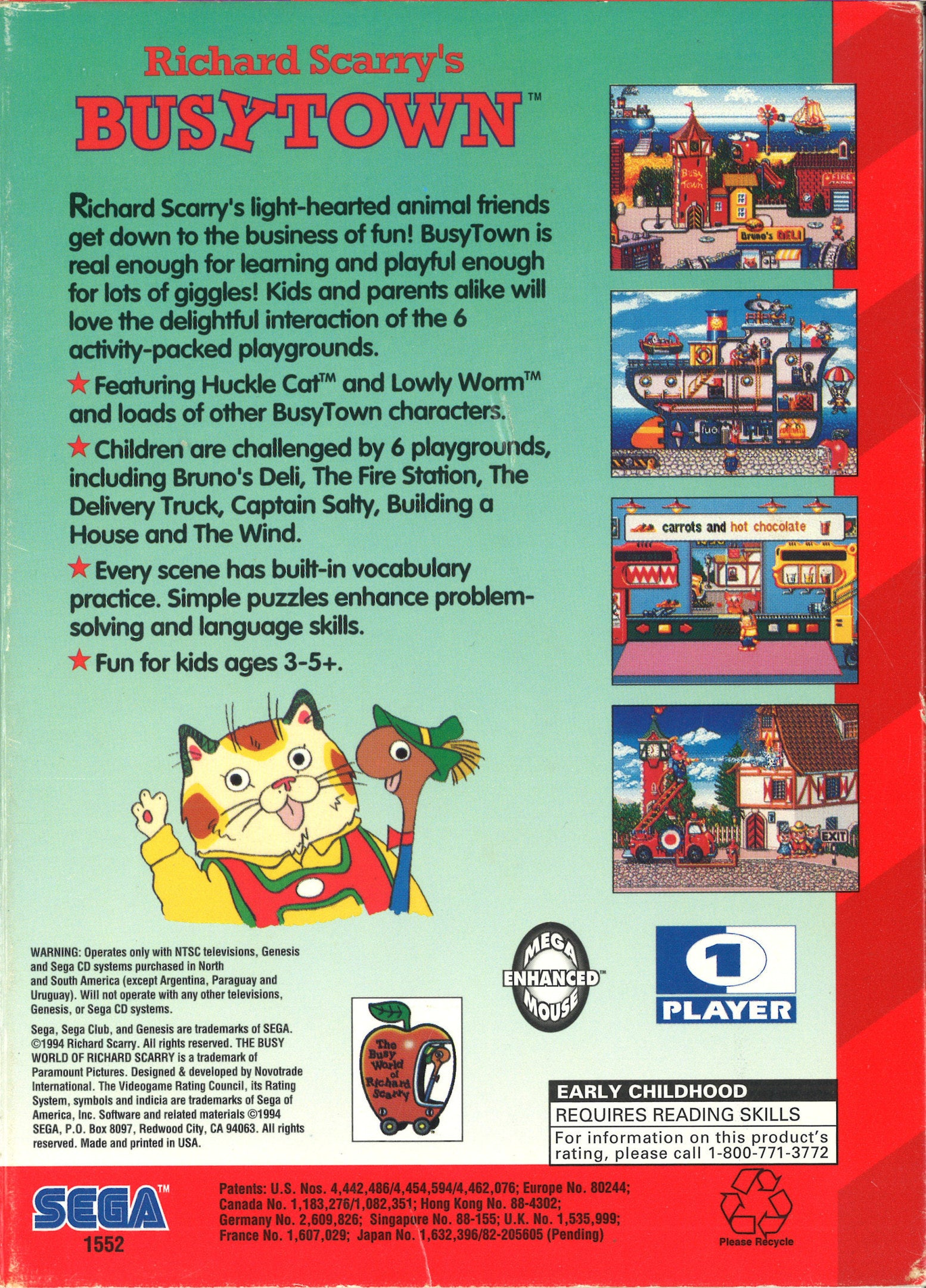 Richard Scarry's Busytown - (SG) SEGA Genesis [Pre-Owned] Video Games Sega   