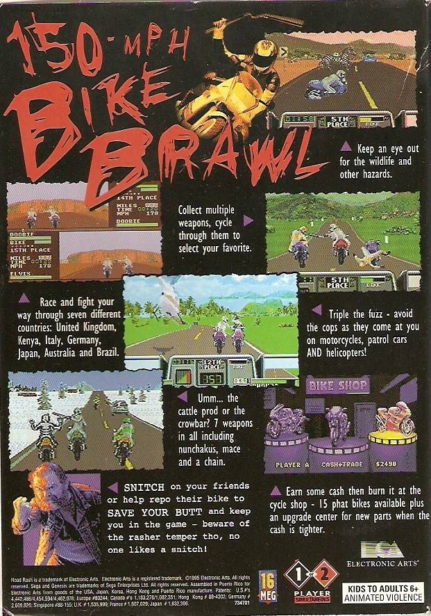 Road Rash 3 - (SG) SEGA Genesis [Pre-Owned] Video Games Electronic Arts   