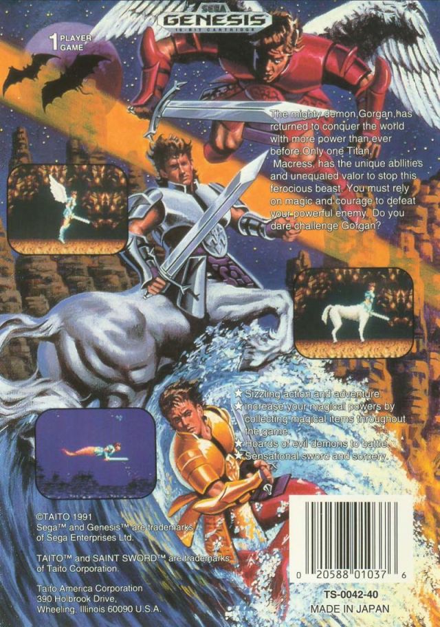 Saint Sword - (SG) SEGA Genesis [Pre-Owned] Video Games Taito Corporation   