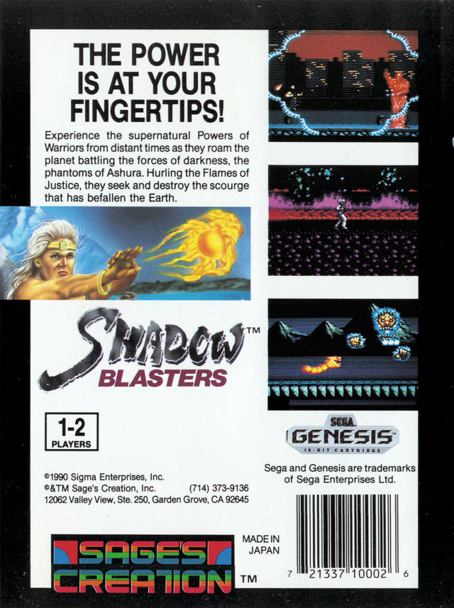 Shadow Blasters - (SG) SEGA Genesis [Pre-Owned] Video Games Sage's Creation   