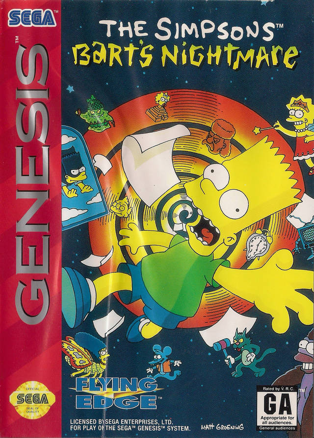 The Simpsons: Bart's Nightmare - (SG) SEGA Genesis [Pre-Owned] Video Games Flying Edge