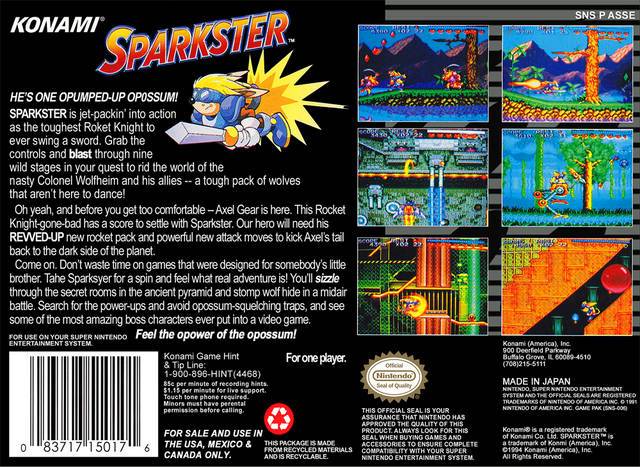 Sparkster - (SNES) Super Nintendo [Pre-Owned] Video Games Konami   