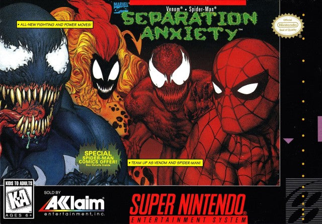 Venom - Spider-Man: Separation Anxiety - (SNES) Super Nintendo [Pre-Owned] Video Games Acclaim   