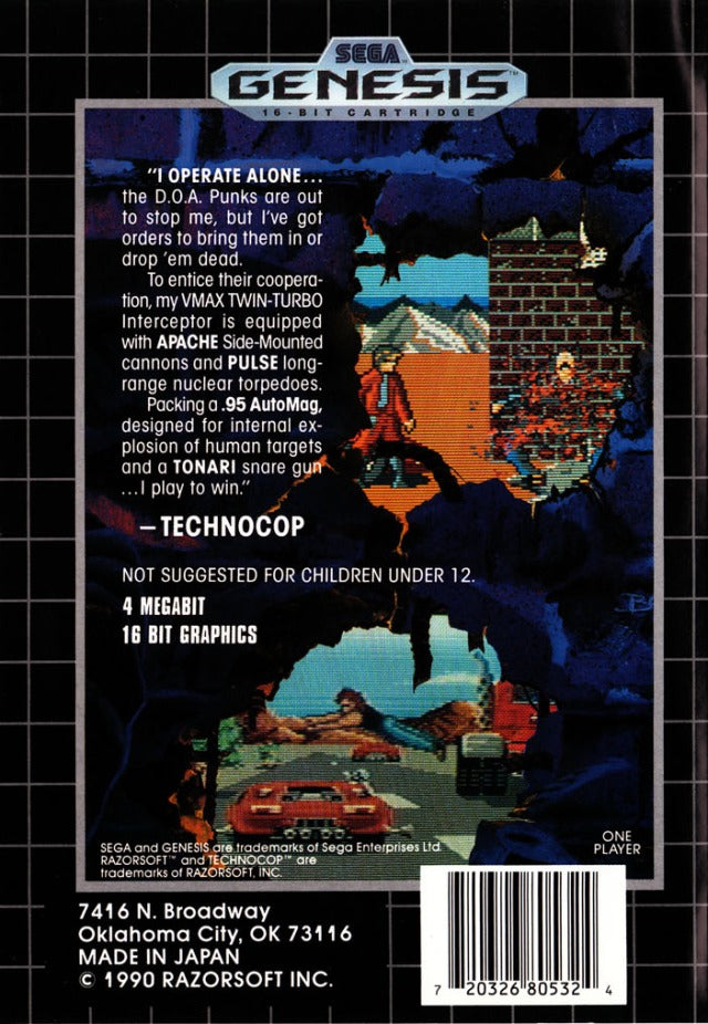 Techno Cop - (SG) SEGA Genesis [Pre-Owned] Video Games Razorsoft   