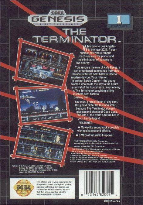 The Terminator - SEGA Genesis [Pre-Owned] Video Games Virgin Interactive   