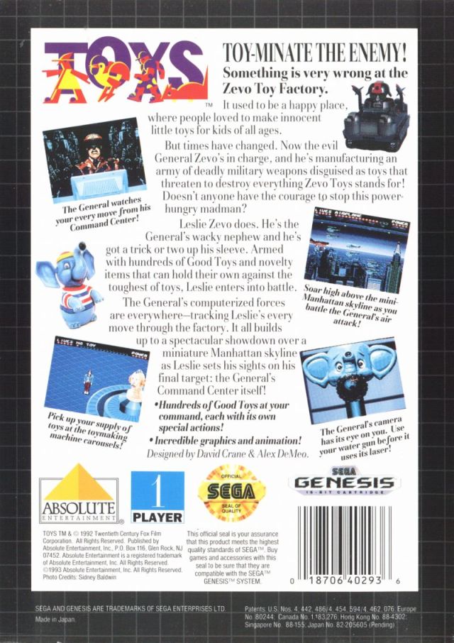 Toys - (SG) SEGA Genesis [Pre-Owned] Video Games Absolute Entertainment   