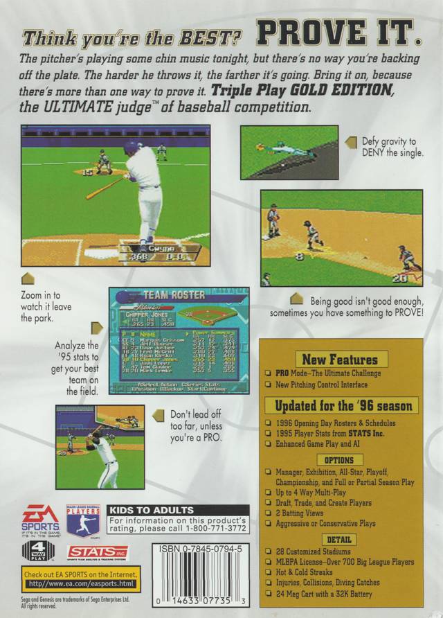 Triple Play Gold Edition - (SG) SEGA Genesis [Pre-Owned] Video Games EA Sports   
