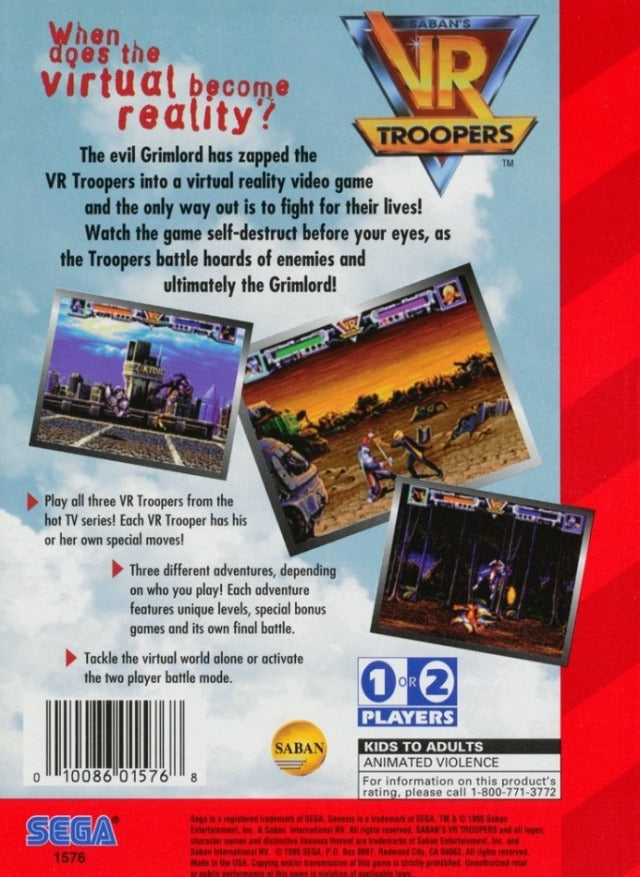 VR Troopers - (SG) SEGA Genesis [Pre-Owned] Video Games Sega   