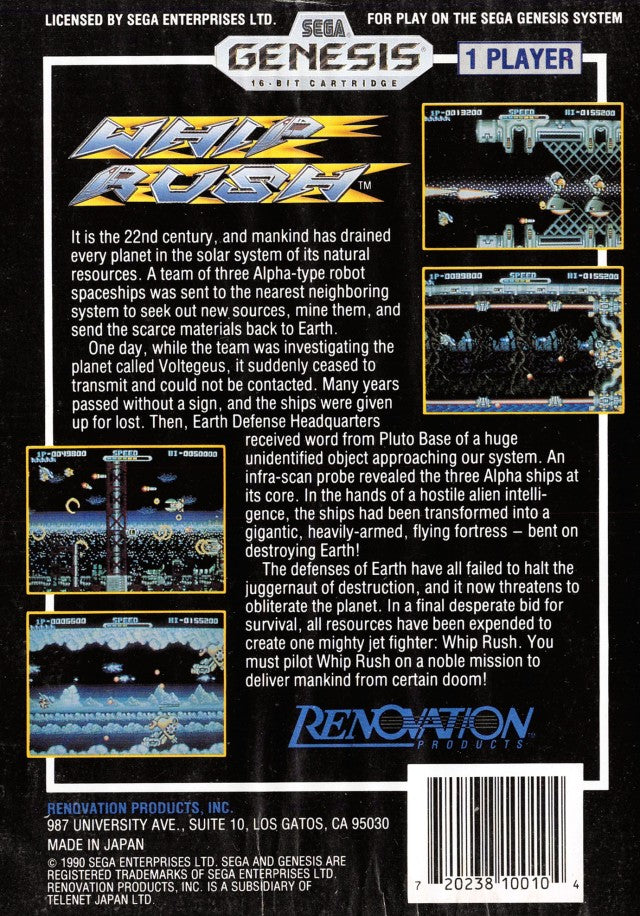 Whip Rush - (SG) SEGA Genesis [Pre-Owned] Video Games Renovation   